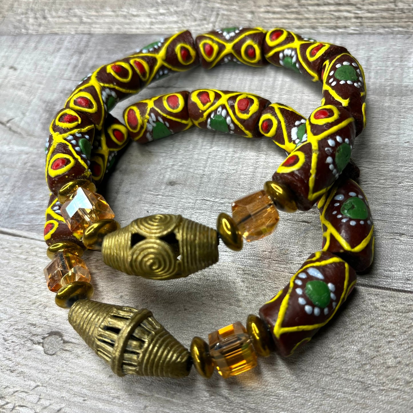 Obonu Unisex Krobo Beaded Bracelet