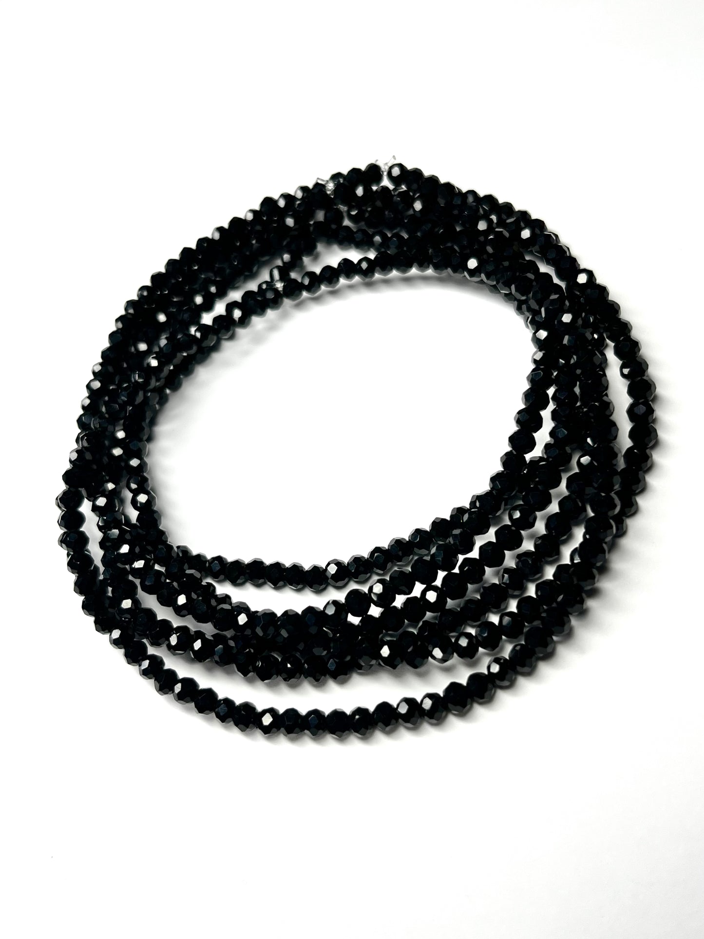 Black Crystal Luxe Anklet