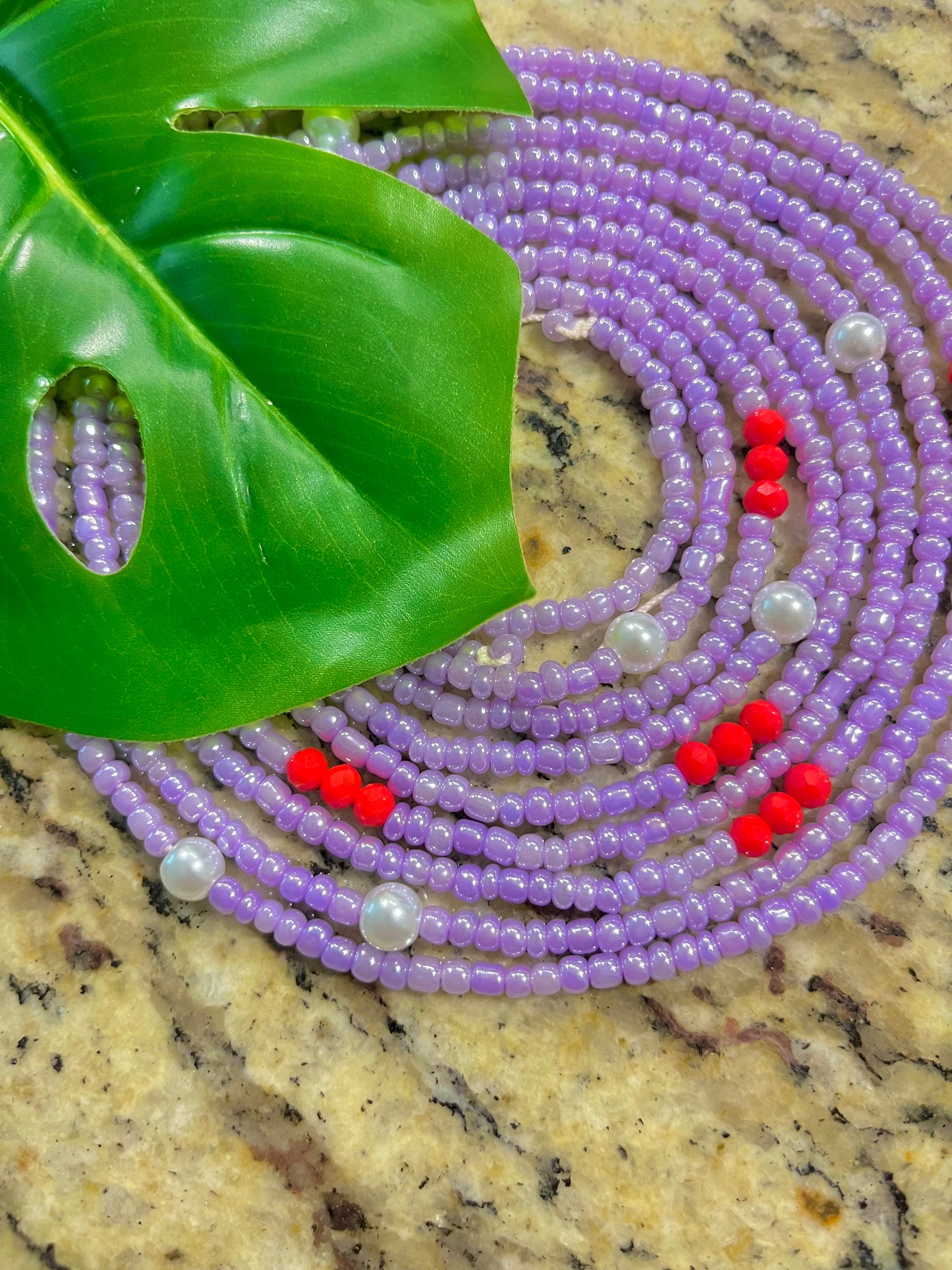 Lavender Love Waist Beads