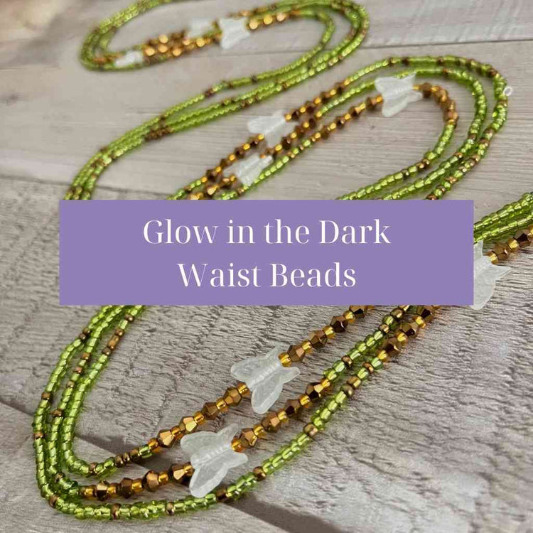 luxury waist beads-ghana waist beads-luxury plus size waist beads-extended length waist beads- glow in the dark waist beads-traditional tie on african waist beads-clasp waist beads 