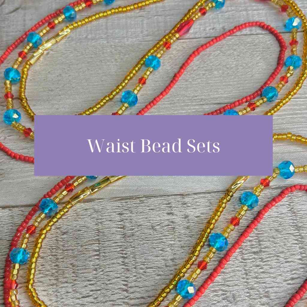 waist bead set-luxury waist set-plus size waist bead-ghana waist beads-traditional african tie on waist beads