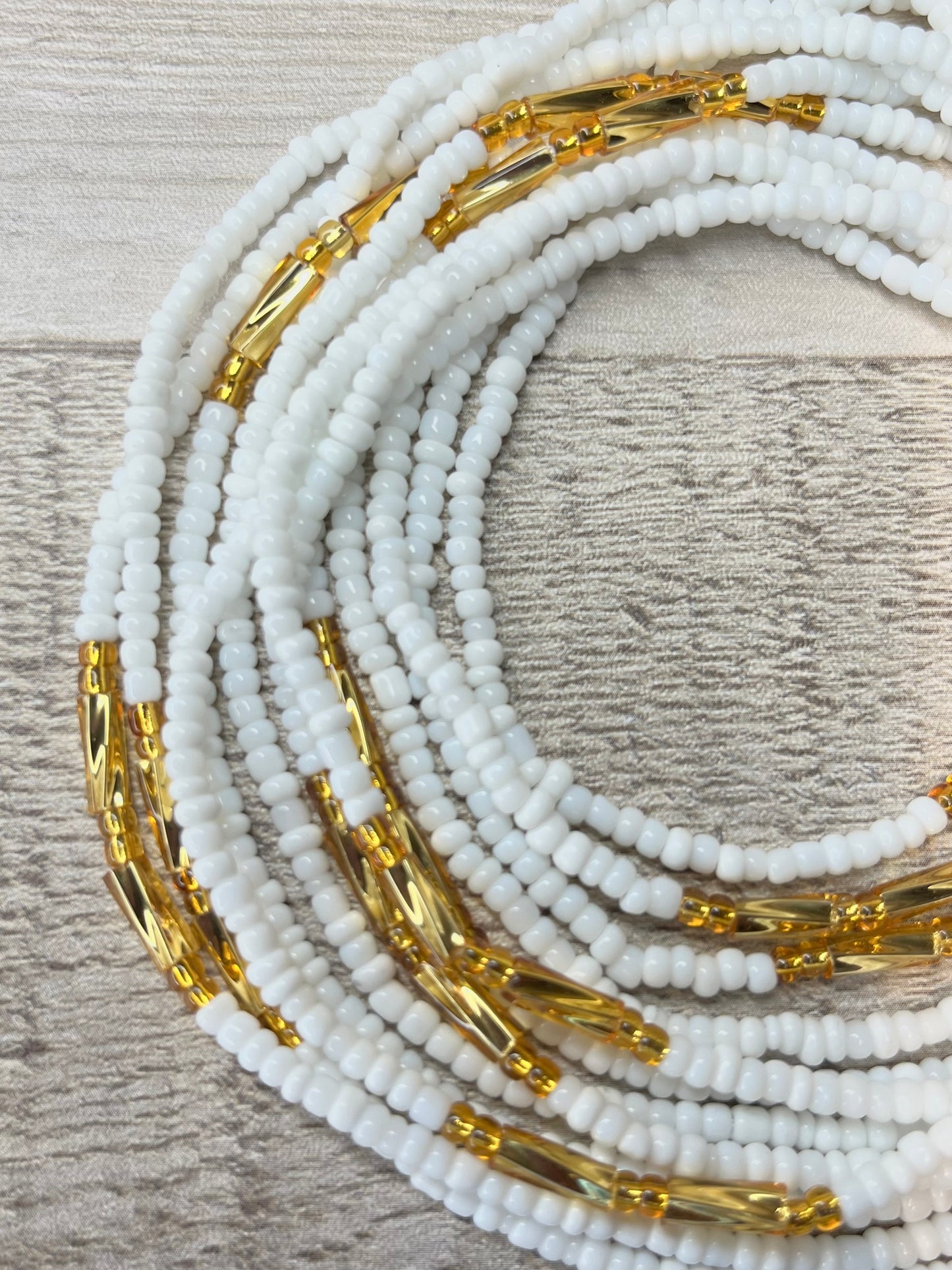 White Gold Waist Beads