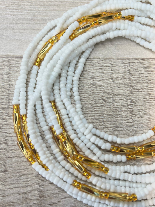 White Gold Waist Beads