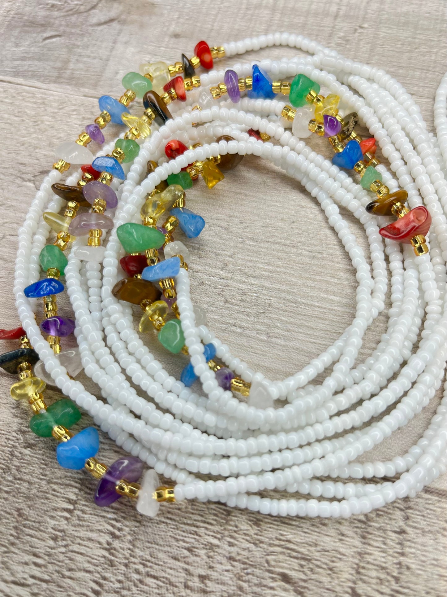 Balanced White Waist Beads