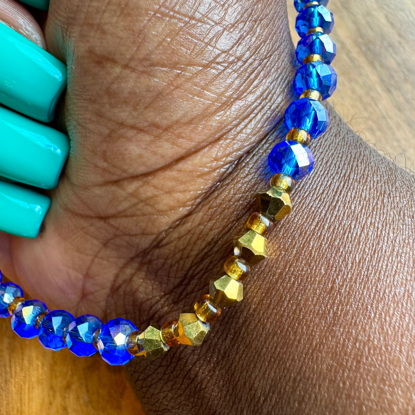 Blue Current Anklet