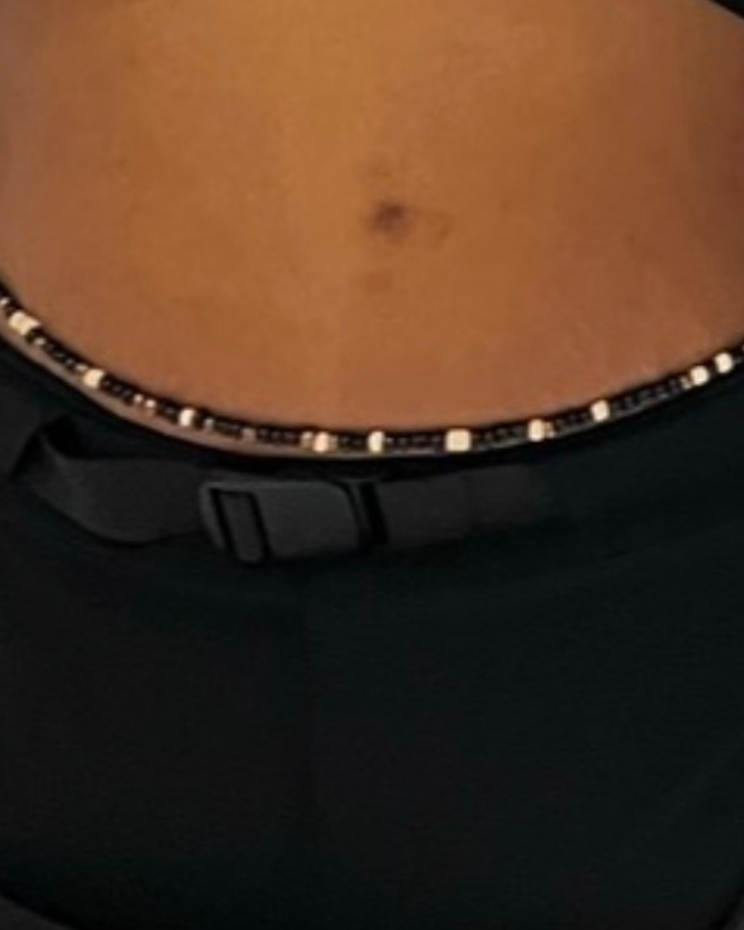 Waist beads for protection, grounding, black brown bronze waist beads for women, intentional and waist beads 
