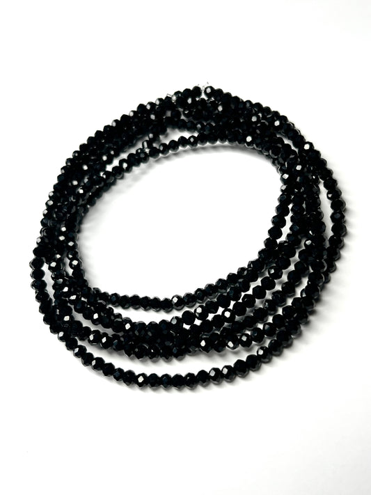 Black Crystal Luxe Anklet