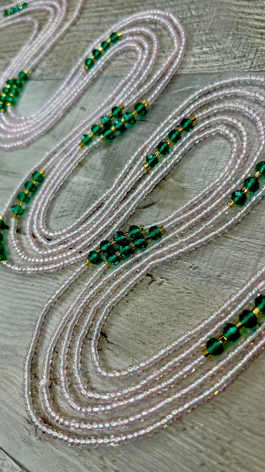 Floral Sankofa Crystal Luxe Waist Beads