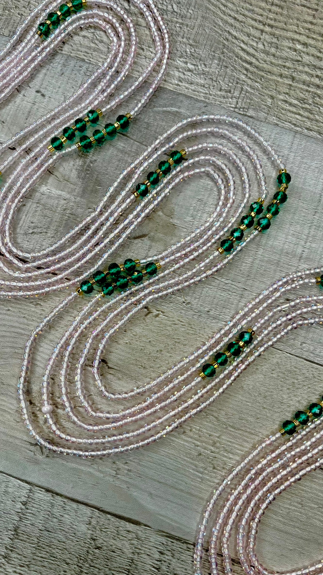 Floral Sankofa Crystal Luxe Waist Beads