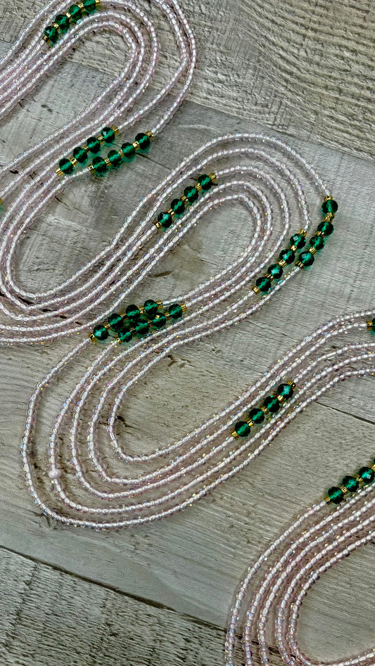 Floral Sankofa Crystal Luxe Waist Beads